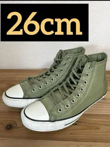 컨버스 올스타 26cm 카키 밀리터리 MA1 나일론