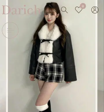Darich 리본 벨트 빈티지 가죽 자켓