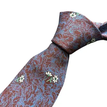 [새상품급] 스테파노 리치 최고급 실크 넥타이 보타니컬