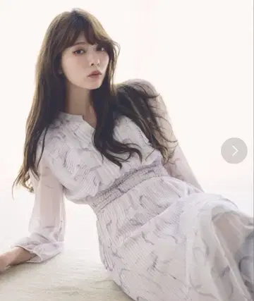 질바이 질스튜어트 프릴 장식 긴팔 원피스 핑크 리본