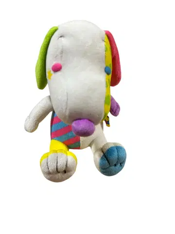 컬러풀한 봉제 인형 강아지