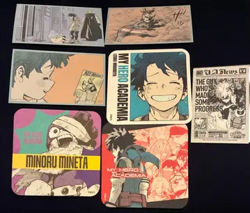 히로아카 원화전 메모리얼 카드 코스터 혜택 스티커 미도리야 바쿠고