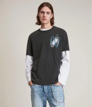 ALL SAINTS Intergala Crew T-Shirt