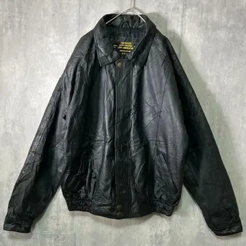 고급 이탈리아제 가죽 봄버 자켓 천연 가죽 블랙 빅