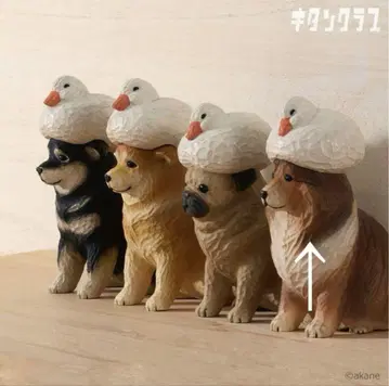 아카네의 나무 조각 오리와 개 셰틀랜드 시프도그 설명서 포함