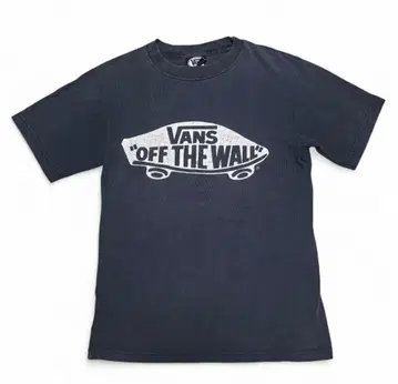 90년대 VANS 티셔츠 USA산 빅 로고 블랙 가지색 네이비