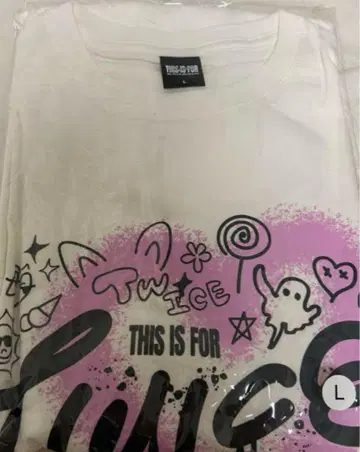 TWICE 티셔츠 화이트 L 사이즈
