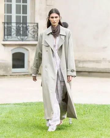 AURALEE 오라리 2023SS 린넨 실크 체크 팬츠