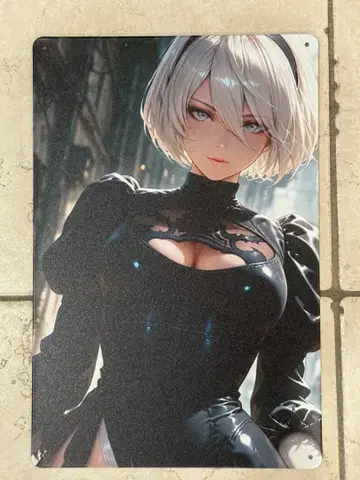 니어 오토마타 2B 양철 간판 005