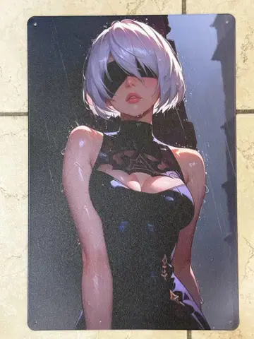 니어 오토마타 2B 양철 간판 007