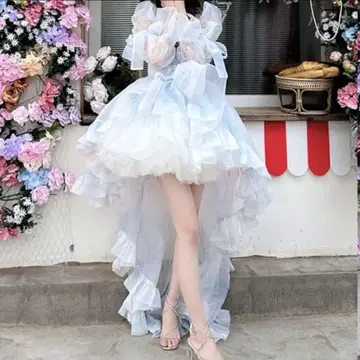 해파리 인형 쉬폰 원피스