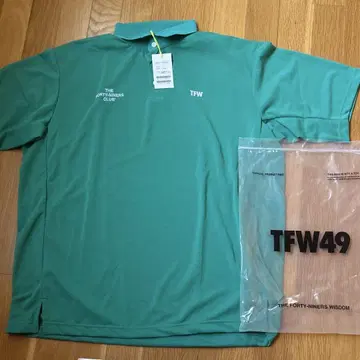 TFW49 택 포함 피케 셔츠 그린 L 사이즈