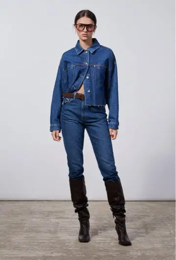 ZARA ZW THE 90'S 맘핏 데님 팬츠 블루