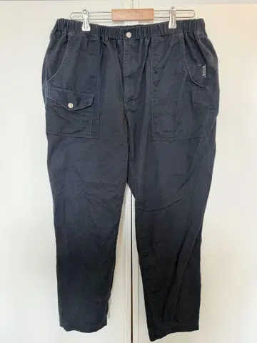 blue blue cotton drill easy bush pants