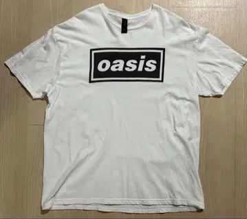 oasis 오아시스 로고 T셔츠 화이트 XL 라이선스