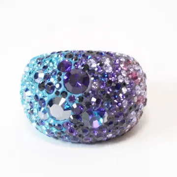 스와로브스키 Chic Purple Blue 반지