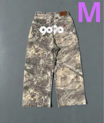 9090 OG 로고 Painted 데님 팬츠