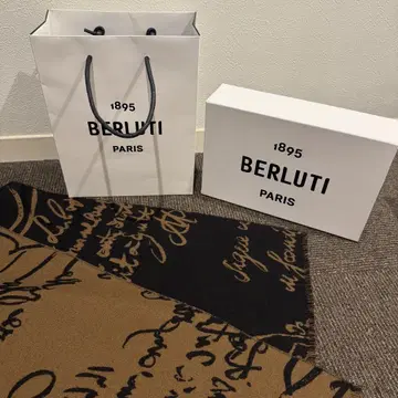 BERLUTI 머플러 스크리트 울 자카드 벨루티