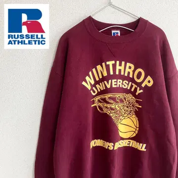 90's 러셀 RUSSELL USA 맨투맨 트레이닝복 마룬
