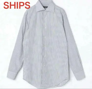 새상품급 SHIPS 이지 아이론 멀티 스트라이프 셔츠 와이드 칼라
