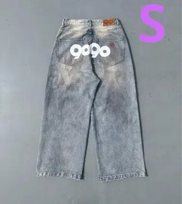 9090 OG 로고 Painted 데님 팬츠