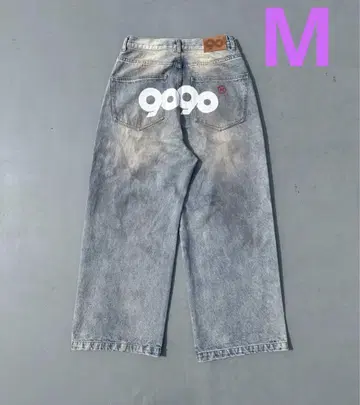 9090 OG Logo Painted Denim Pants