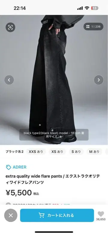 ADRER/M 플레어 데님 팬츠