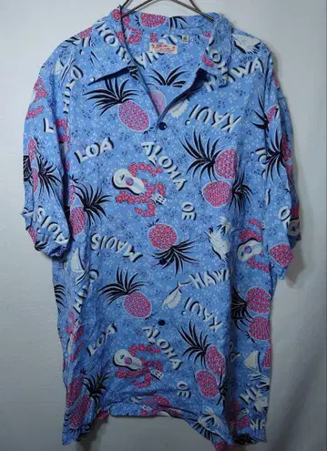 썬 서프 Local Pineapple Maui 레이온 알로하 셔츠
