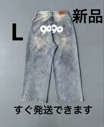 9090 OG Logo Painted Denim Pants