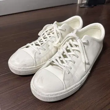 컨버스 올스타 가죽 스니커즈 화이트 27cm
