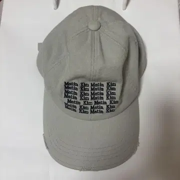 Math Kim 자수 캡 그레이