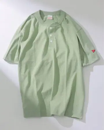 [ 새상품 ] Health knit s/s tee Green 헨리넥