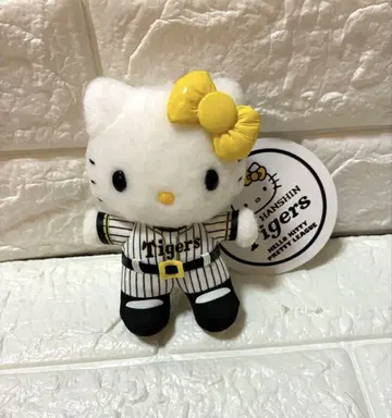 한신 타이거즈 헬로키티 봉제 인형 키링 산리오
