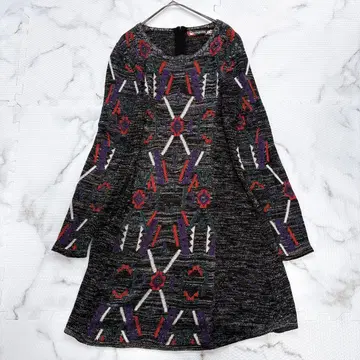 새상품급 Desigual 롱 원피스 컬러풀 니트 원피스 M
