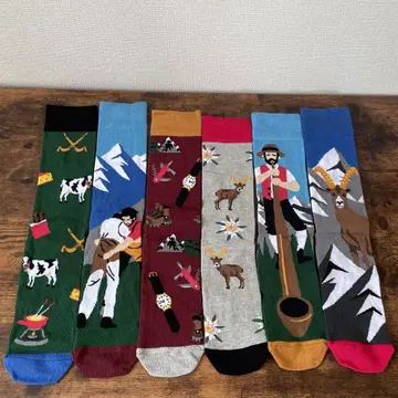United Oddsocks 스위스 양말 6족 세트 기념품