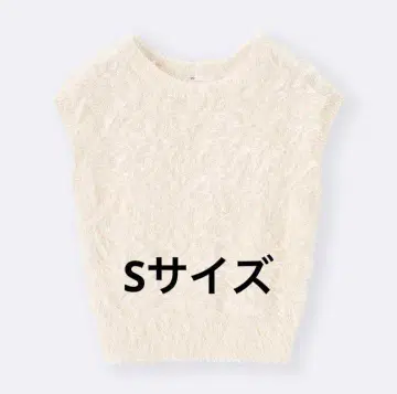 [새상품] GU 페더 얀 니트 풀오버 (반팔) Z + E 내추럴 S