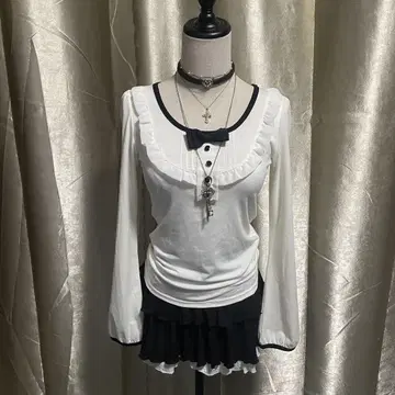 발레코어 티셔츠 리본 페어리 그런지 히메로리