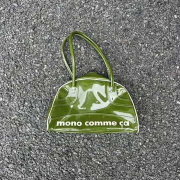mono comme ca 모노꼼사 에나멜 보스턴 백 그린