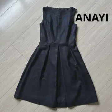 ANAYI 아나이 고급 포멀 원피스 다크 네이비 일본제