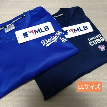 MLB 다저스 컵스 메쉬 T셔츠 긴팔 LL 사이즈 2매 세트