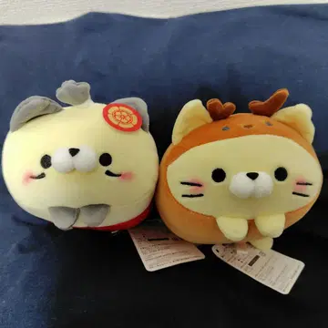 모찌후와! 데굴데굴 냥코 시카냥 & 노부나가냥 세트
