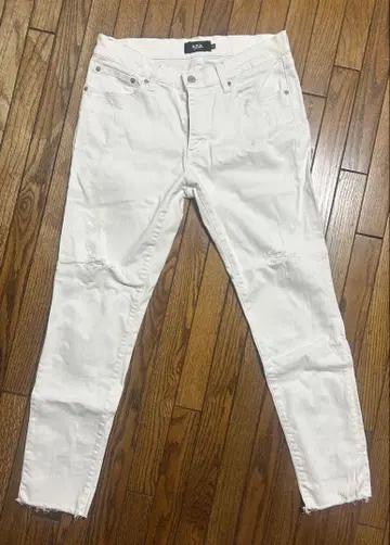 AZUL 화이트 남성용 스키니 팬츠 XL