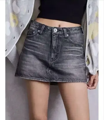 GYDA 그레이 데님 미니 스커트