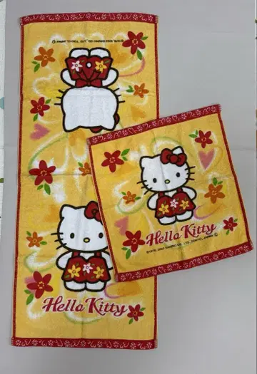 헬로키티 HELLO KITTY 핸드 타월 페이스 타월 2세트