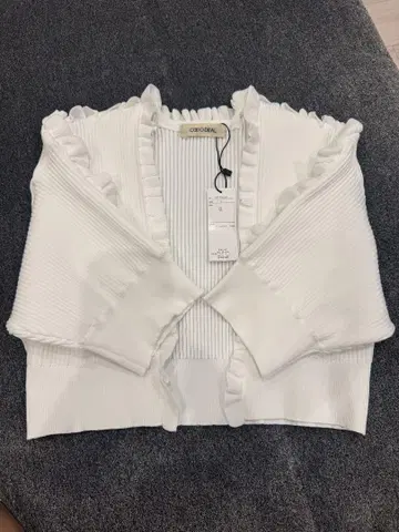 COCODEAL 화이트 프릴 가디건