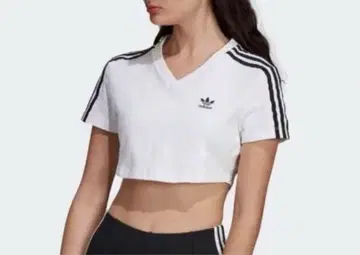 adidas 크롭 T셔츠 화이트