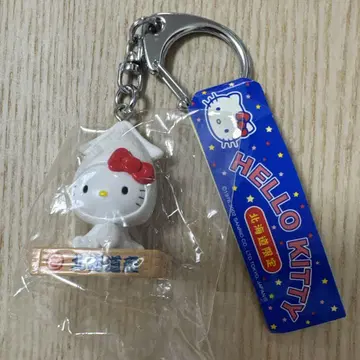 지역 한정 키티 홋카이도 한정 오징어 키티 키링 새상품