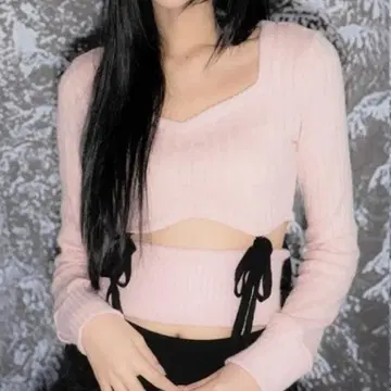 DRYROSE LINK RIBBON TOP (PINK)
