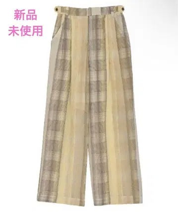 AMERI CHECK EMBROIDERY STRAIGHT PANTS(S)