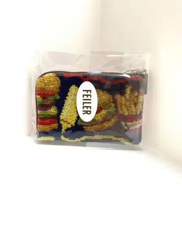 새상품 FEILER 페일러 버거샵 L자 파우치 네이비